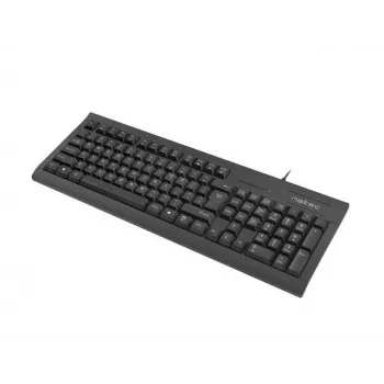 Pilnizmēra vadu tastatūra NATEC MORAY Home/Office USB QWERTY US International Melna, 104 taustiņi, ciparu bloks