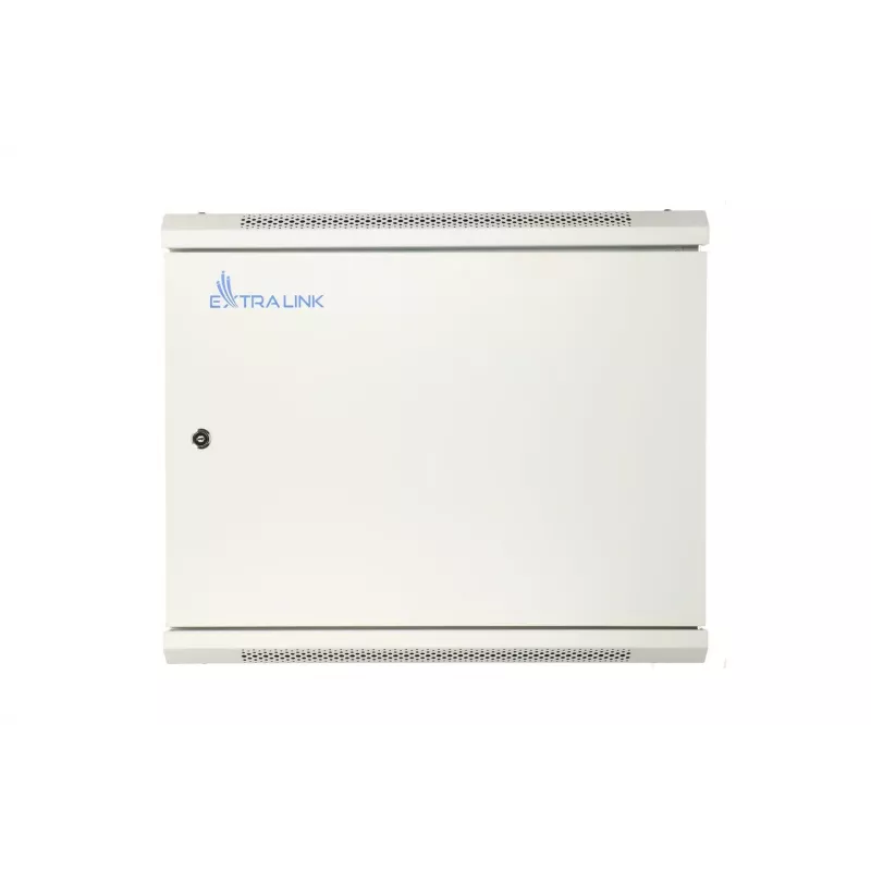 Extralink sienas skapis 12U 600x450 pelēks, metāla durvis