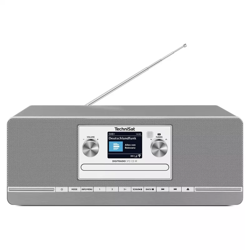 TechniSat DIGITRADIO 372 CD IR interneta, analogā un digitālā radio, antracīts/sudrabs