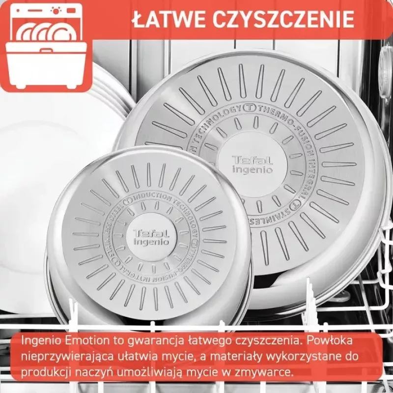 Pannu komplekts Tefal Ingenio Emotion L897S574, indukcija, noņemams rokturis, 16/20/22/28 cm