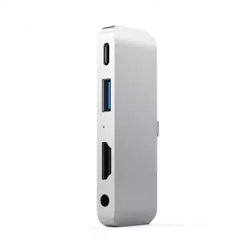 Satechi alumīnija USB-C centrmezgls iPad Pro sudraba krāsā