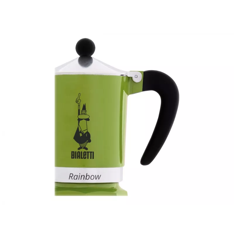 Bialetti Rainbow Moka krūze Melna, Zaļa