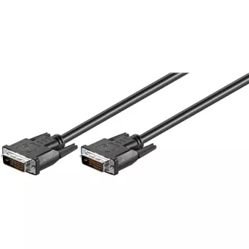 Wentronic Goobay DVI-D FullHD kabelis Dual Link, melns, 1.8 m - DVI-D spraudnis Dual-Link (24+1-Pin) > DVI-D spraudnis Dual-Link (24+1-Pin) (93573)