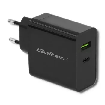 Barošanas adapteris QOLTEC 51717 45W 20V 3A AC iekštelpu lādētājs viedpulkstenim, melns