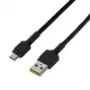 USB 2.0 kabelis Green Cell KABGC23, USB A — Micro-USB B, 0,3 m, melns