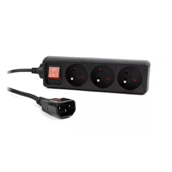 Gembird EG-PSU3F-01 pārsprieguma aizsargs Melns 3 AC kontaktligzdas 230 V 0.6 m