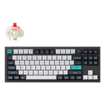 Mehāniskā tastatūra Keychron Q3 MAX ar Gateron Jupiter Red slēdžiem, melna, US izkārtojums