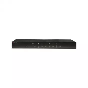 Intellinet 8-Portu Rackmontāžas KVM Slēdzis, Combo USB + PS/2, Ekrāna izvēlne, Kabeļi iekļauti (Euro 2-pin spraudnis)