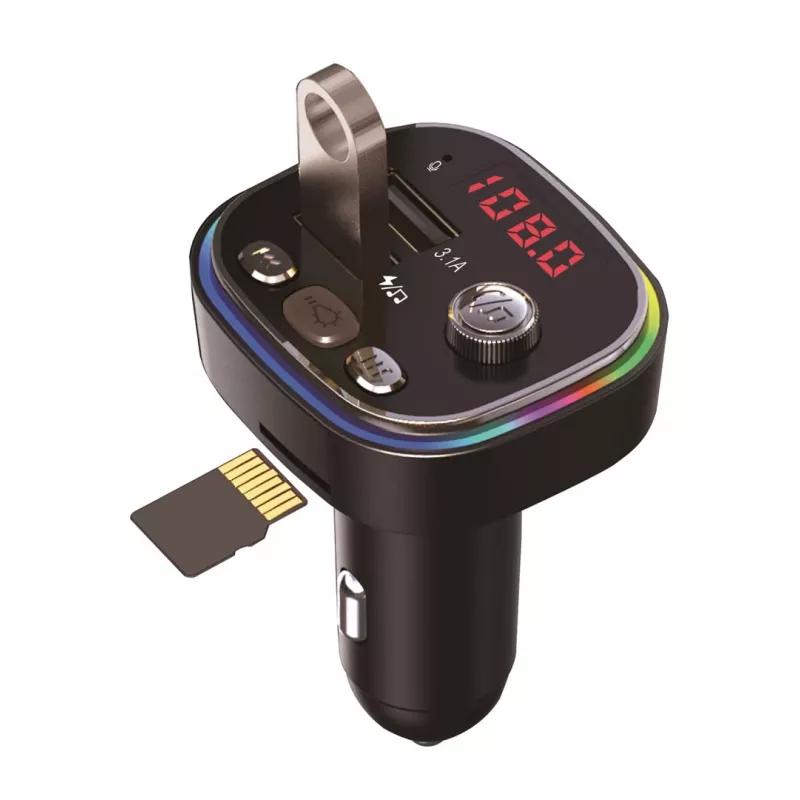 FM raidītājs VAKOSS TC-B439K Bluetooth USB, 87.5–108 MHz, microSD/USB atskaņošana, 5V/3.1A izeja, RGB displejs