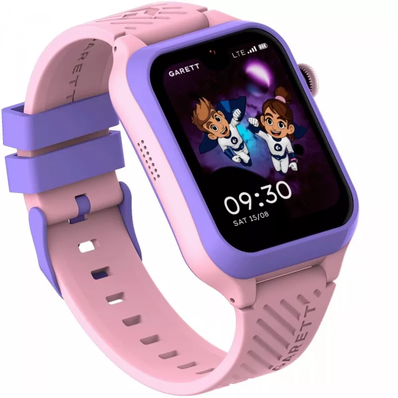 Garett Kids Essa 2 4G Pink — bērnu viedpulkstenis ar GPS, 4G, zvanīšanu un SOS