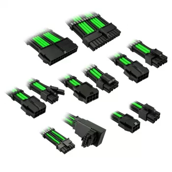 Kabeļa pagarinājuma komplekts Kolink COREPRO-EK-12VT1-GRN 12V 2x6 Venom Green