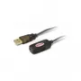 USB 2.0 pagarinātājkabelis Unitek Y-250, 5 m, melns, vīrišķais–sieviešu