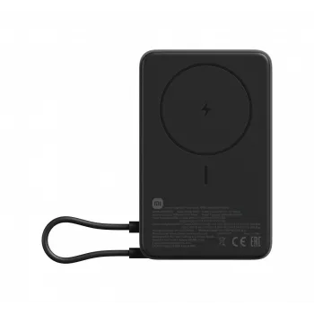 Power bank Xiaomi BHR08P9GL 5900 mAh Li‑Ion, bezvadu uzlāde, USB‑C, pelēks