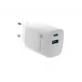 Vadu mobilās ierīces lādētājs NATEC NUC-2140, 30W, USB-C PD 3.0 + USB-A, Samsung AFC, Balts