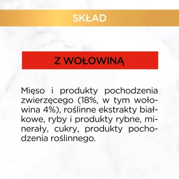 PURINA Gourmet Gold Succulent Delights Liellopu gaļa - slapjā kaķu barība - 85g