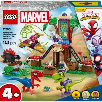 LEGO MARVEL 11200 Spidey un Gobija Raptoru kauja pie koka mājas štāba