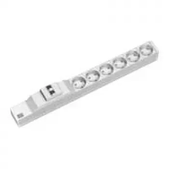 Strāvas sadales bloks Bachmann 333.412, 1U, 6× AC kontaktligzdas, 230 V / 50 Hz