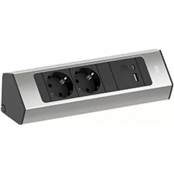 Pagarinātājs Bachmann CASIA 2 ar 2x CEE7/3 kontaktligzdām un 1x USB A/C 22W