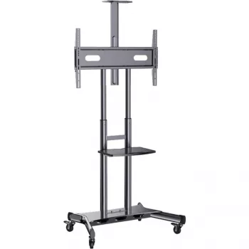 HAGOR HP Twin Stand HD ratiņš plakanajiem ekrāniem un AV aprīkojumam, melns, 140-213 cm (55-84 inch), līdz 800x500 mm