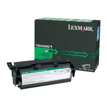 Tonera kasetne Lexmark T654X80G 36K lpp Melna