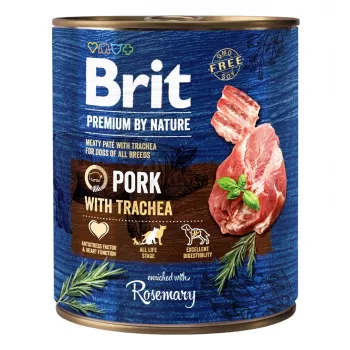 BRIT Premium by Nature Pork with Trachea mit cūkgaļu un traheju mitrā suņu barība 800 g