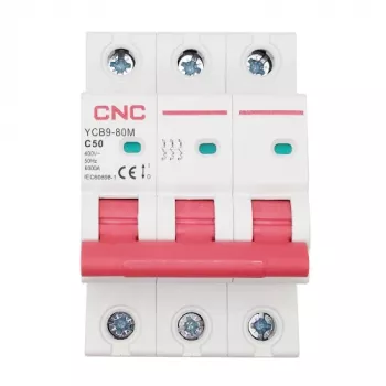 CNC automātiskais slēdzis, 3P, 50A, C klase, 6kA