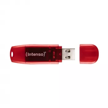 USB zibatmiņa Intenso 128 GB USB 2.0 Tipa-A Sarkanā Caurspīdīgā