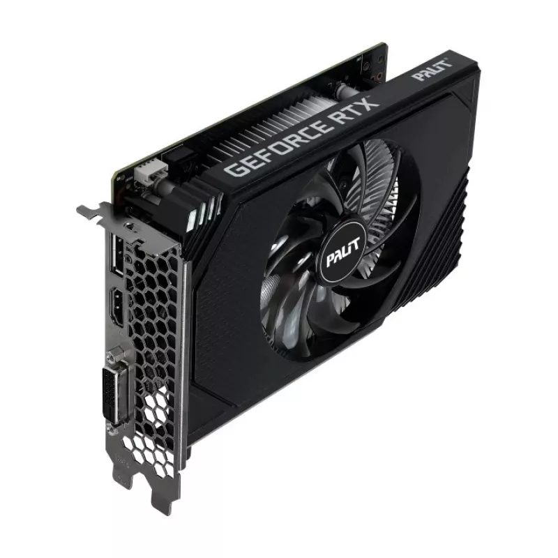 Grafikas karte PALIT GeForce RTX 3050 StormX OC — 6 GB GDDR6, 96 bitu, PCIe 4.0, aktīvā dzesēšana