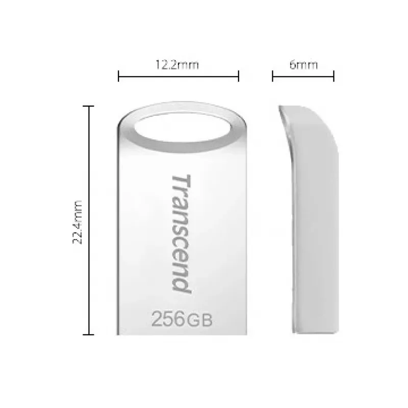USB zibatmiņa 256GB Transcend JetFlash 710 USB3.1 Sudrabs