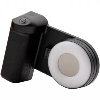 Selfie gaisma RealPower Selfie MagFree LED Melna Balta ABS PU