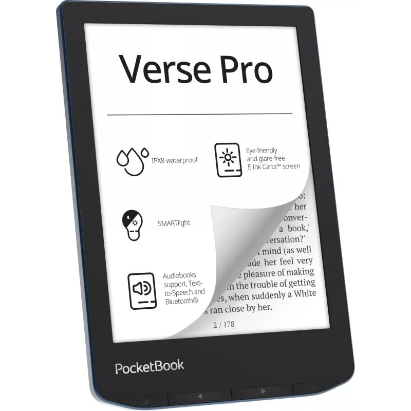 PocketBook Verse Pro e-grāmatu lasītājs ar skārienekrānu 16 GB Wi-Fi Melns, Zils