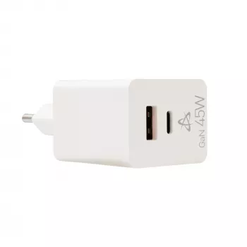 SBOX Home Charger HC-45 45W GaN sienas lādētājs ar diviem USB portiem