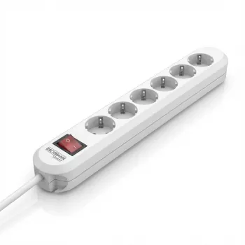 BACHMANN SMART pagarinātājs 6x iezemēta ligzda balts 3m