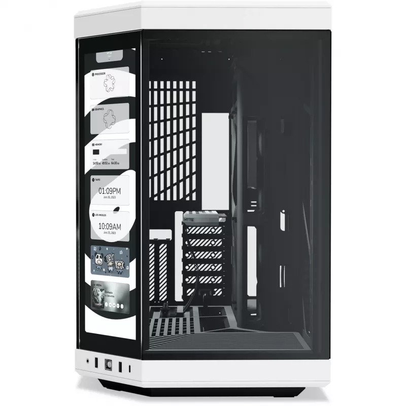 HYTE Y70 Touch Infinite Midi Tower Melns, Balts