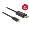DeLOCK 85256 video kabeļa adapteris 2 m USB Type-C uz DisplayPort Melns