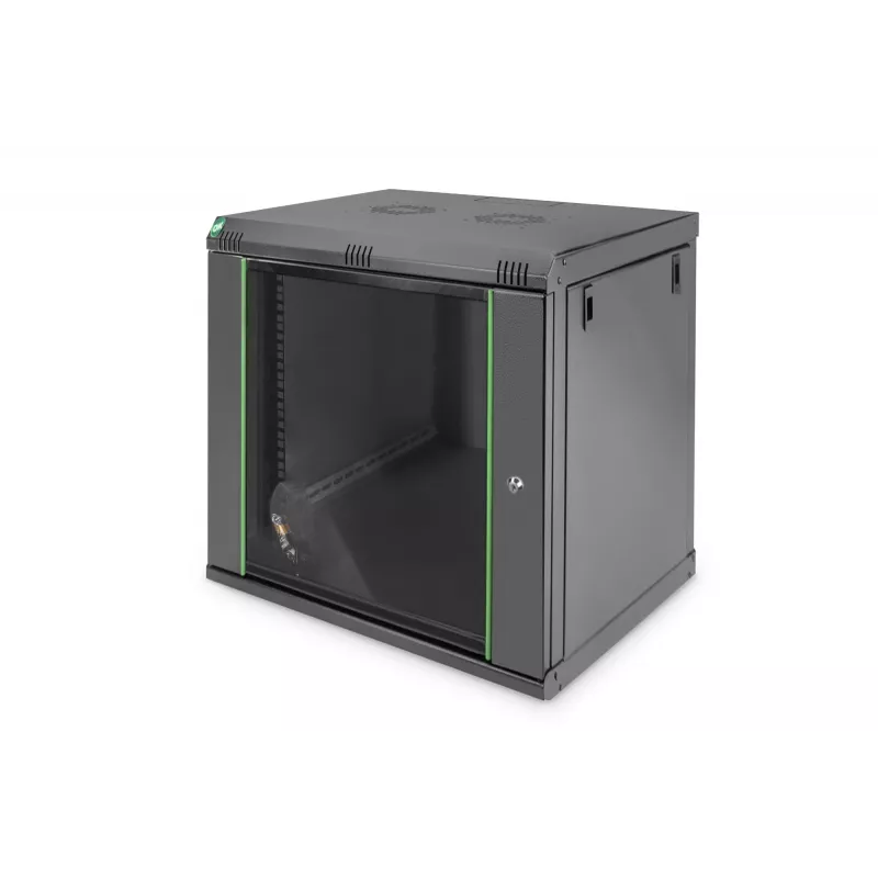 DIGITUS Dynamic Basic DN-19 16-U-EC-SW 12U 19 inch tīkla skapis sienas montāžai, melns RAL 9005
