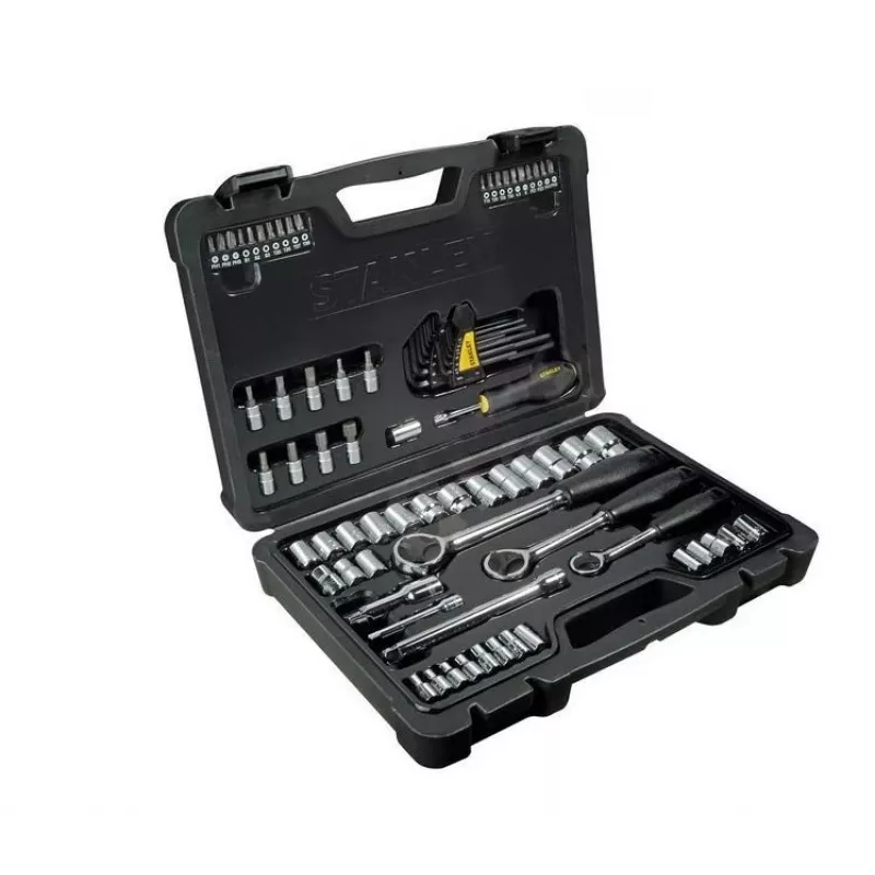 Stanley 80 daļu ligzdu komplekts 1/4, 3/8, 1/2 collas
