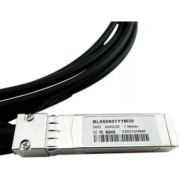 BlueOptics BL060601Y3M30-BL SFP56 50GBASE-CR tiešā savienojuma kabelis, 3 m, melns