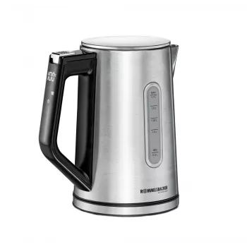 Elektriskā tējkanna Rommelsbacher WK 3000 — 1,7 L, 3000 W, nerūsējošais tērauds & melna