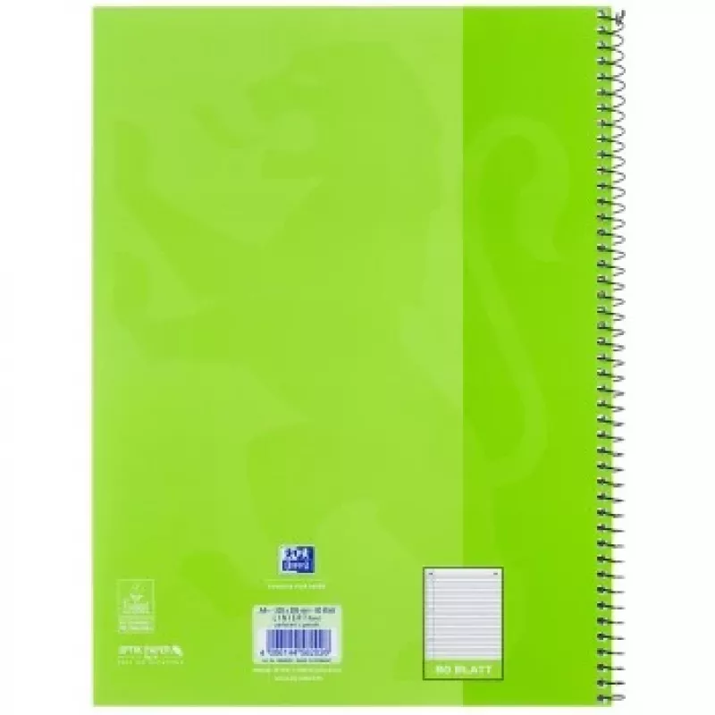 Piezīmju klade Oxford 100050357 A4 80 lapas Zaļa