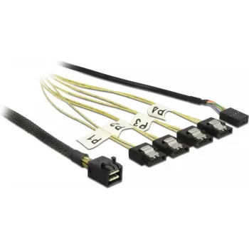 Kabelis DeLOCK Mini SAS HD SFF-8643 uz 4xSATA 0.5m