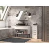 Brīvi stāvošs vannas istabas skapis Top e Shop NEL V DDS BIEL — 300×300×850 mm, 3 plaukti, balts