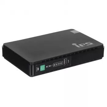MPL Power RouterUPS-30-PoE 30 W strāvas adapteris/invertors iekštelpām, 100–240V, melns, 160×105×28 mm
