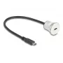 USB-C kabelis DeLOCK 88183 0.3m Melns Sudrabs