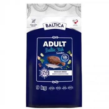 BALTICA Excellent Sensitive Baltijas zivis Vidējās šķirnes - sausā suņu barība - 9kg