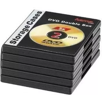 Hama 00051294 DVD maciņš 2 diskiem Melns (5 iepakojumā)