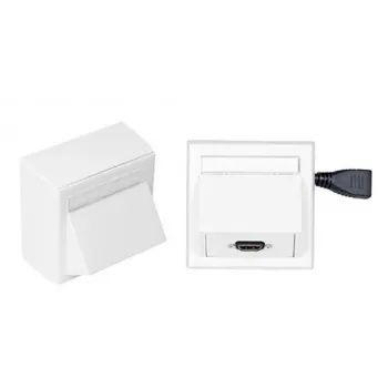 Vivolink WI221184-AMP HDMI sienas kontaktligzda balta