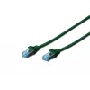 Tīkla kabelis Digitus CAT 5e SF/UTP RJ-45 0,5m Zaļš