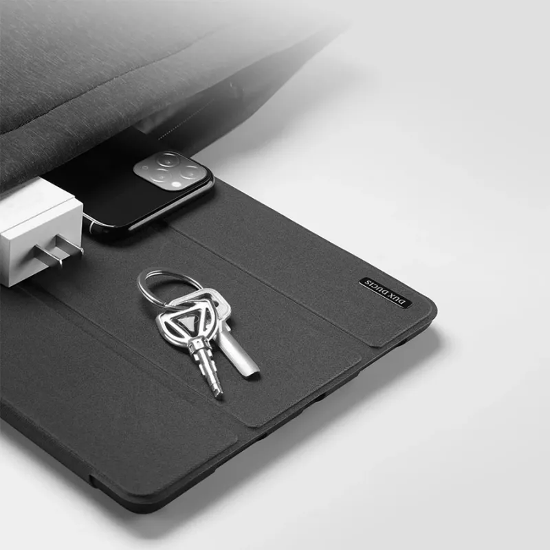 Dux Ducis DUX DUCIS DOMO salokāms vāciņš ar irbuļa glabāšanu iPad 10 (2022) melns