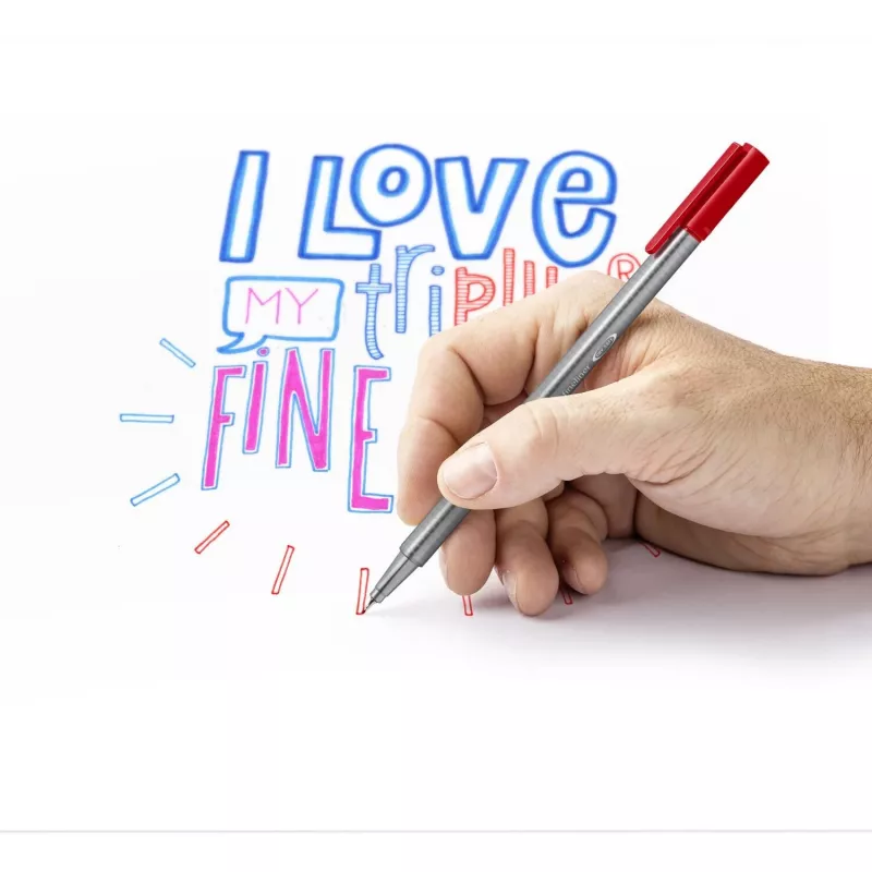 Smalkās līnijas pildspalvas Staedtler Triplus 334 R-9BK4 (4 iepakojumā)